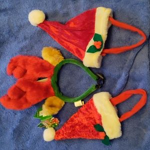 3 Christmas small animal hats